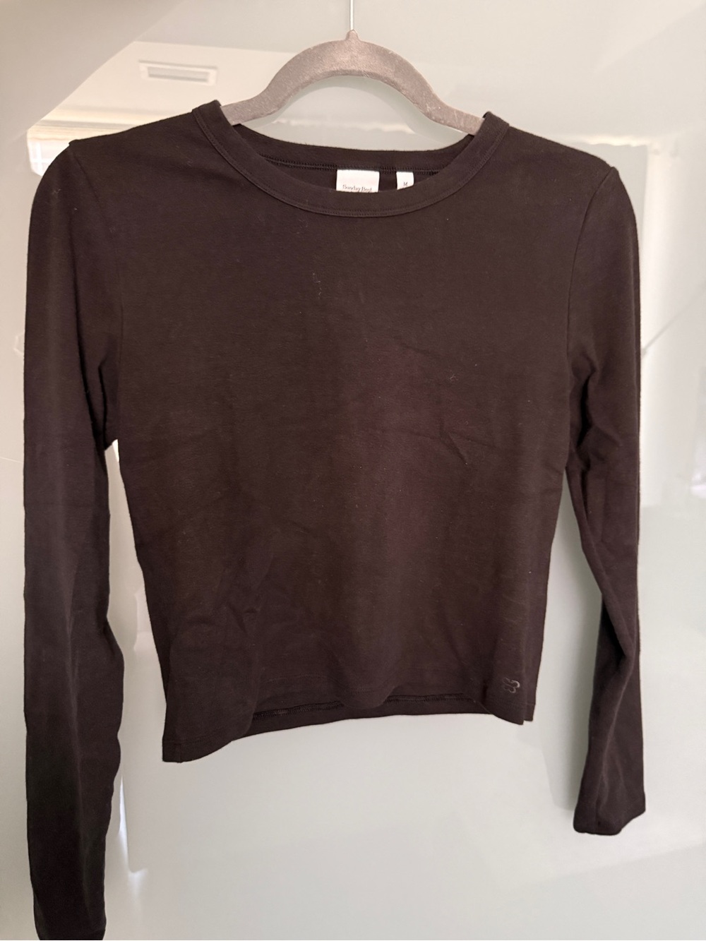 Sunday Best Black Long Sleeve Crewneck Top